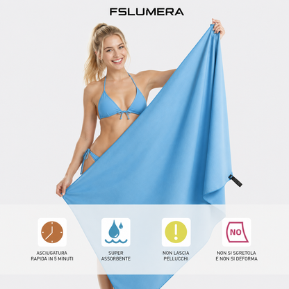 Asciugamano da bagno assorbente ad asciugatura rapida e traspirante ,per escursionismo, nuoto, spiaggia,palestra