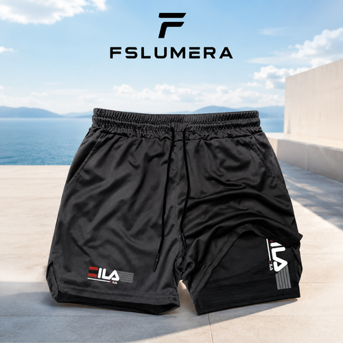 Pantaloncini sportivi da uomo Traspiranti a doppio strato ad asciugatura rapida Pantaloni sportivi da corsa estivi M-XXL