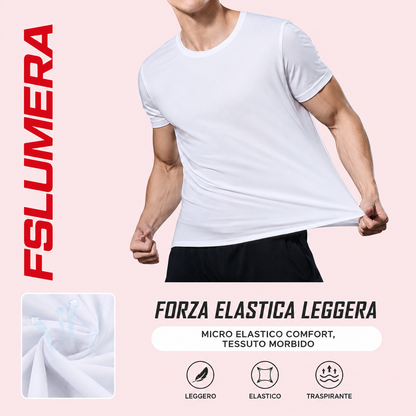 Nuova maglietta sportiva estiva da uomo ad asciugatura rapida per corsa e fitness - Top fitness a maniche corte da uomo - T-shirt da palestra