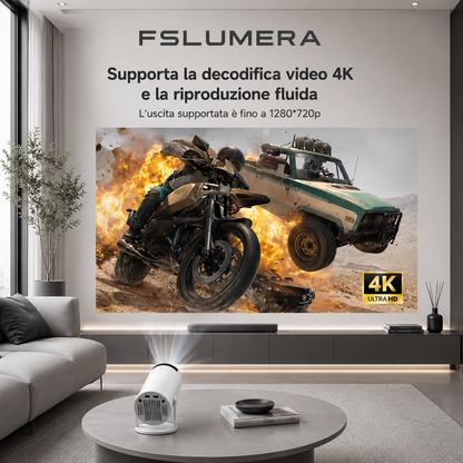 Nuovo Proiettore HY300 2026 4K Android 11 Wifi6 290ANSI, H713 BT5.0 1080P 1280*720P Cinema Portatile per Esterni