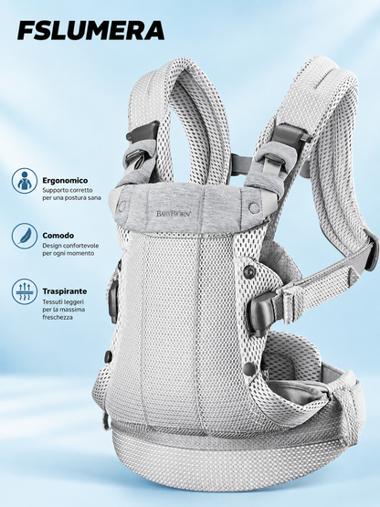 Marsupio BabyBjorn in rete 3D | Design ergonomico 3 in 1, adatto a neonati e bambini piccoli (da 3 a 18 kg)