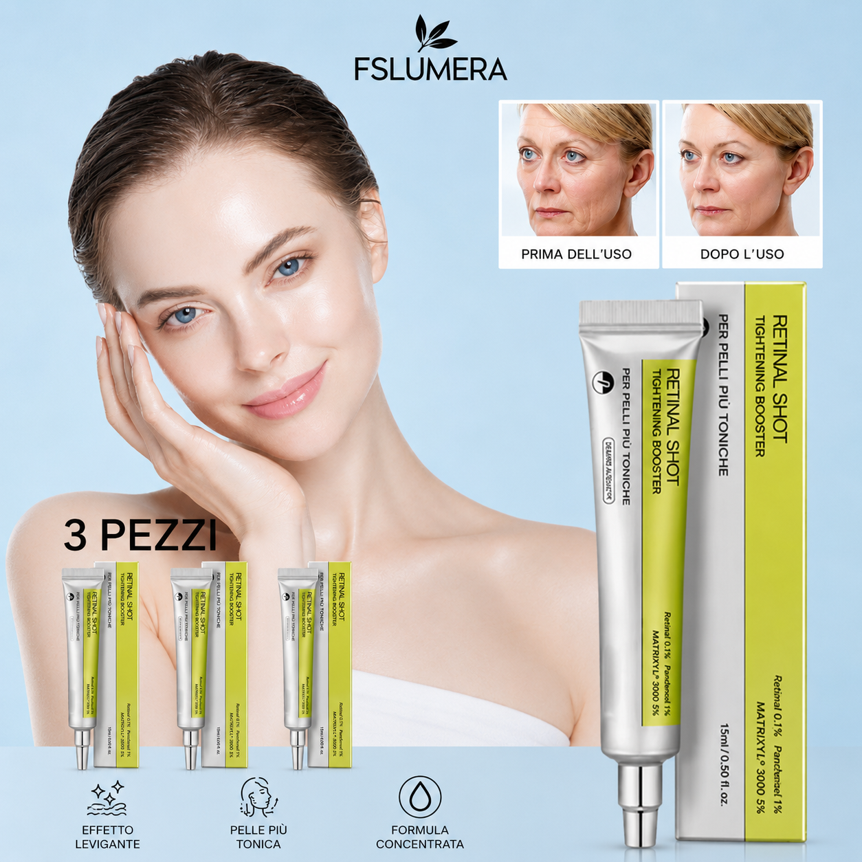 Retinolo Coreano, Essenza Idratante Esfoliante ,Crema Per Gli Occhi Idratante Ringiovanente, Riduce I Pori Idrata e Illumina la Pelle