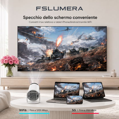 Nuovo Proiettore HY300 2026 4K Android 11 Wifi6 290ANSI, H713 BT5.0 1080P 1280*720P Cinema Portatile per Esterni