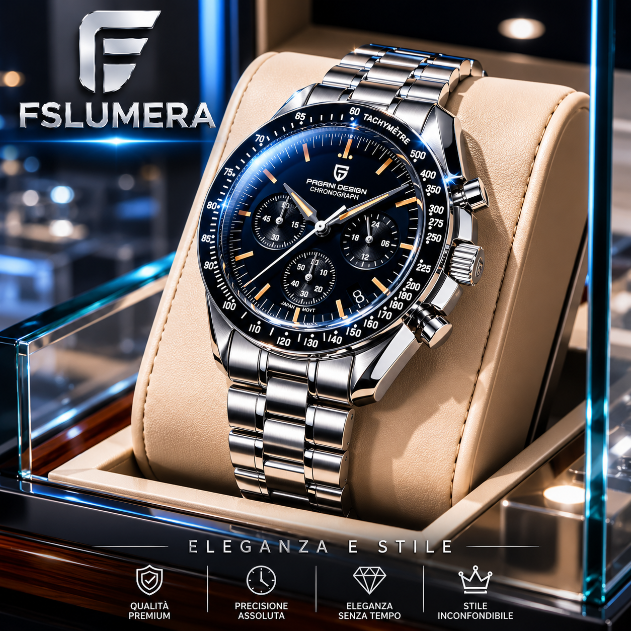Nuovo Orologio 2026 al Quarzo per Uomo , Cronografo Sportivo in Acciaio