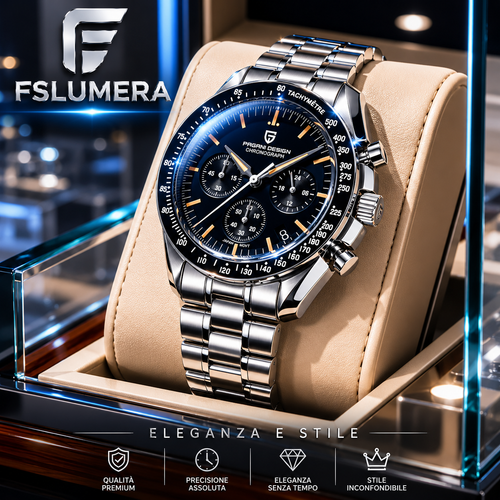 Nuovo Orologio 2026 al Quarzo per Uomo , Cronografo Sportivo in Acciaio