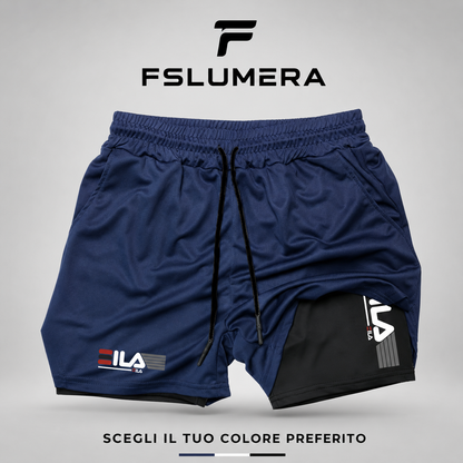 Pantaloncini sportivi da uomo Traspiranti a doppio strato ad asciugatura rapida Pantaloni sportivi da corsa estivi M-XXL
