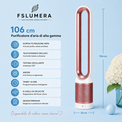 Ventilatore senza lama per circolazione di purificazione dell'aria da 42 pollici 220V, Ventilatore a torre elettrico ultra silenzioso  senza lama per l'estate