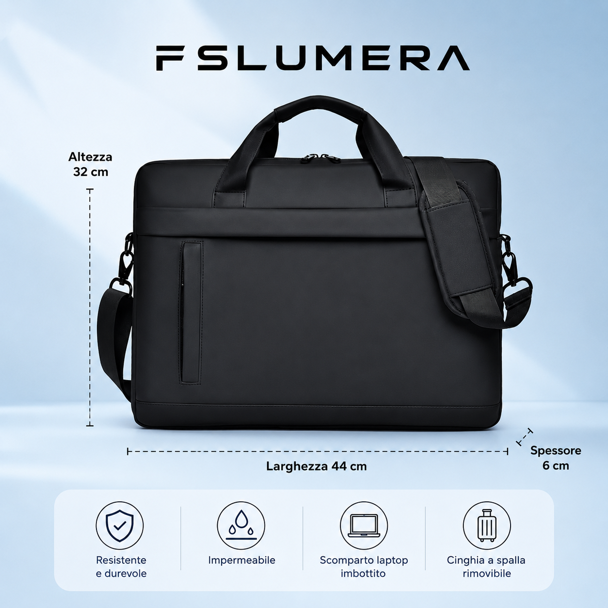 🖤 Borsa Porta PC FSLUMERA – Eleganza, Organizzazione e Comfort
