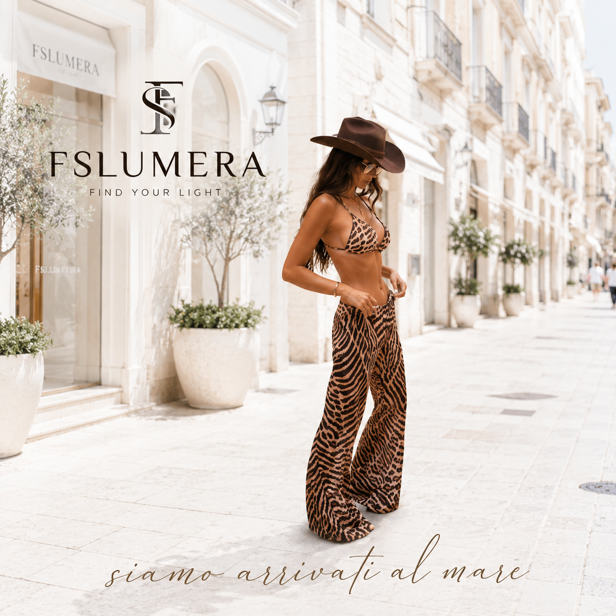 Set Bikini Donna 3 Pezzi con Kimono Copricostume – Costume da Bagno Estivo Stampato FSLUMERA