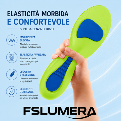 Solette ortopediche per piedi Sport Soletta ammortizzante per scarpe Supporto per arco plantare Modelli per fascite plantari (tallonite) Cuscinetti Uomo Donna
