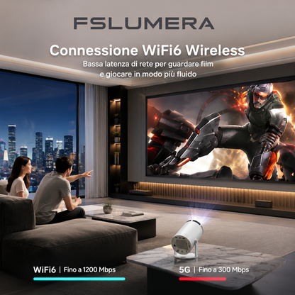 Nuovo Proiettore HY300 2026 4K Android 11 Wifi6 290ANSI, H713 BT5.0 1080P 1280*720P Cinema Portatile per Esterni