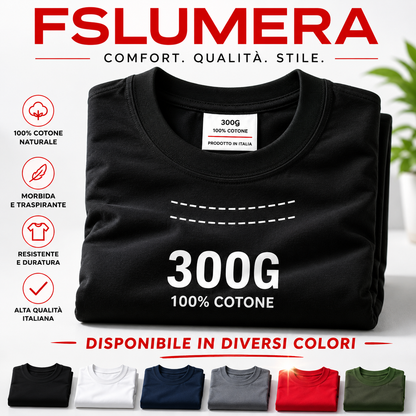 Maglietta Premium FSLUMERA 300G – 100% Cotone di Alta Qualità