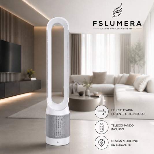 Ventilatore senza lama per circolazione di purificazione dell'aria da 42 pollici 220V, Ventilatore a torre elettrico ultra silenzioso  senza lama per l'estate